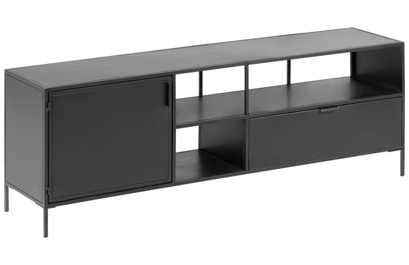 Černý kovový TV stolek LaForma Shantay 150 x 50 cm LaForma