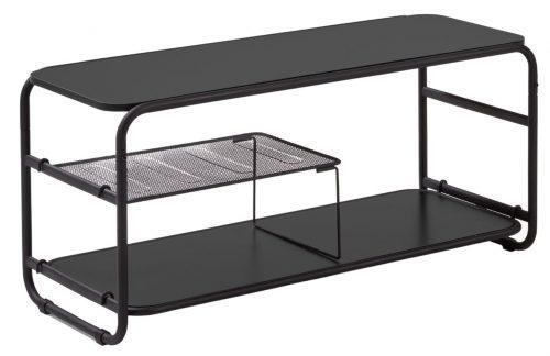 Černý kovový TV stolek LaForma Academy 98 x 37 cm LaForma