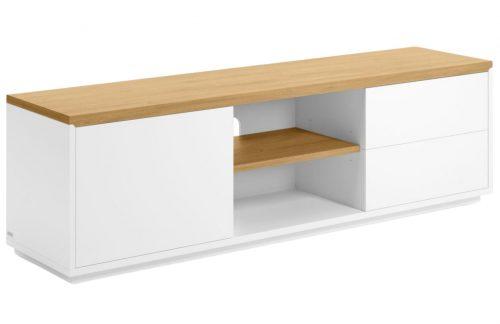 Bílý dubový TV stolek LaForma Abilen 150 x 44 cm LaForma