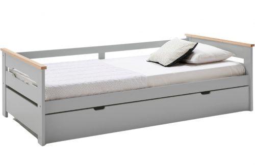 Světle šedá borovicová rozkládací postel Marckeric Ellisa III. 90 x 190 cm Marckeric