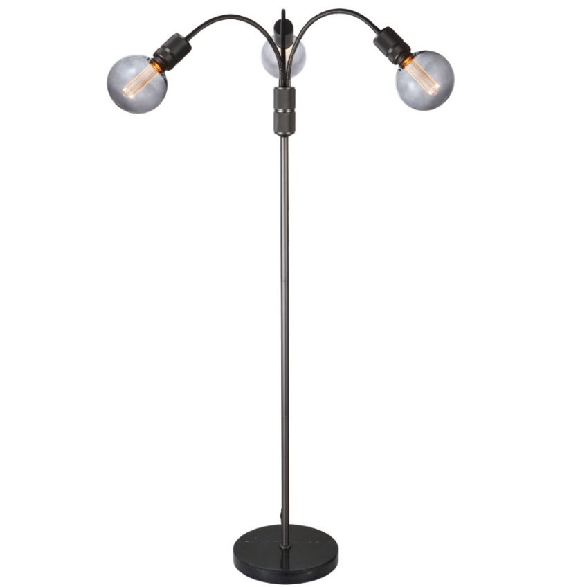 Černá kovová stojací lampa Halo Design Halo 140 cm Halo Design