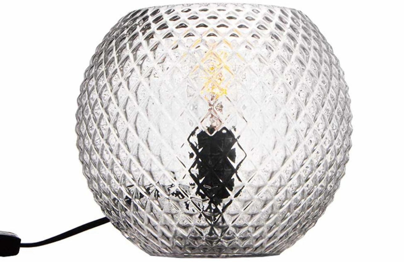 Transparentní skleněná stolní lampa Halo Design Nobb Ball Halo Design