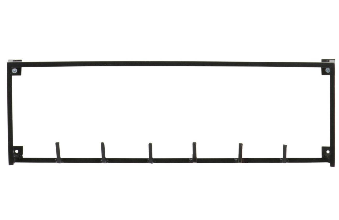 Hoorns Černý kovový nástěnný věšák Mirtl 50 cm Hoorns