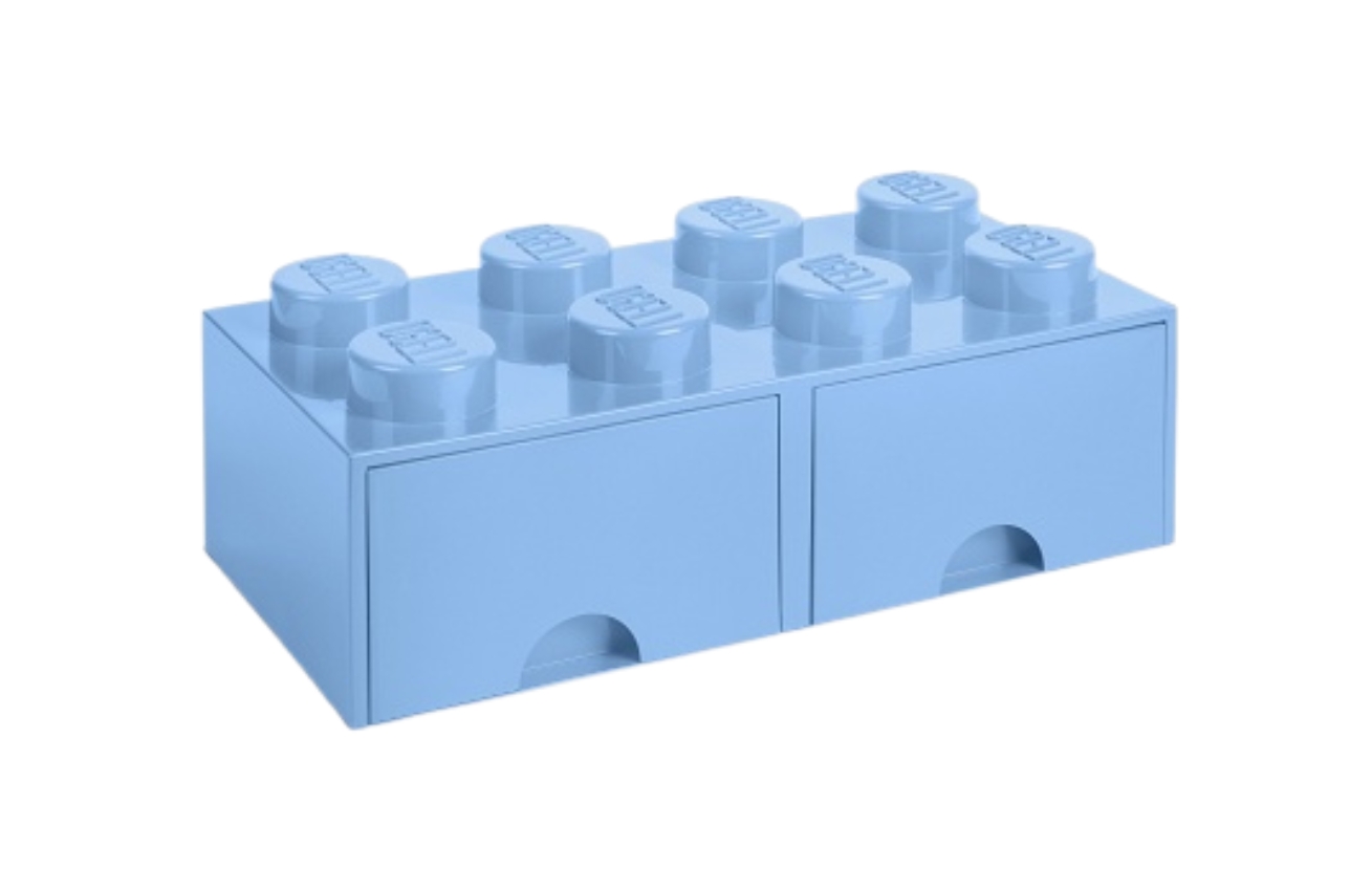 Světle modrý úložný box LEGO® Storage 25 x 50 cm Lego®