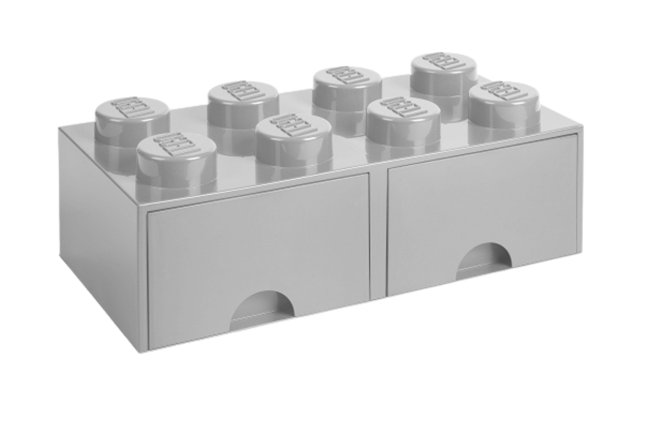 Světle šedý úložný box LEGO® Storage 25 x 50 cm Lego®