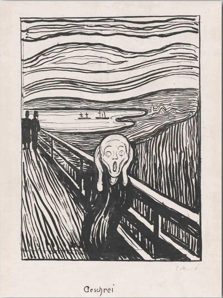 Obraz 70x100 cm Edvard Munch Sketch – Wallity Wallity