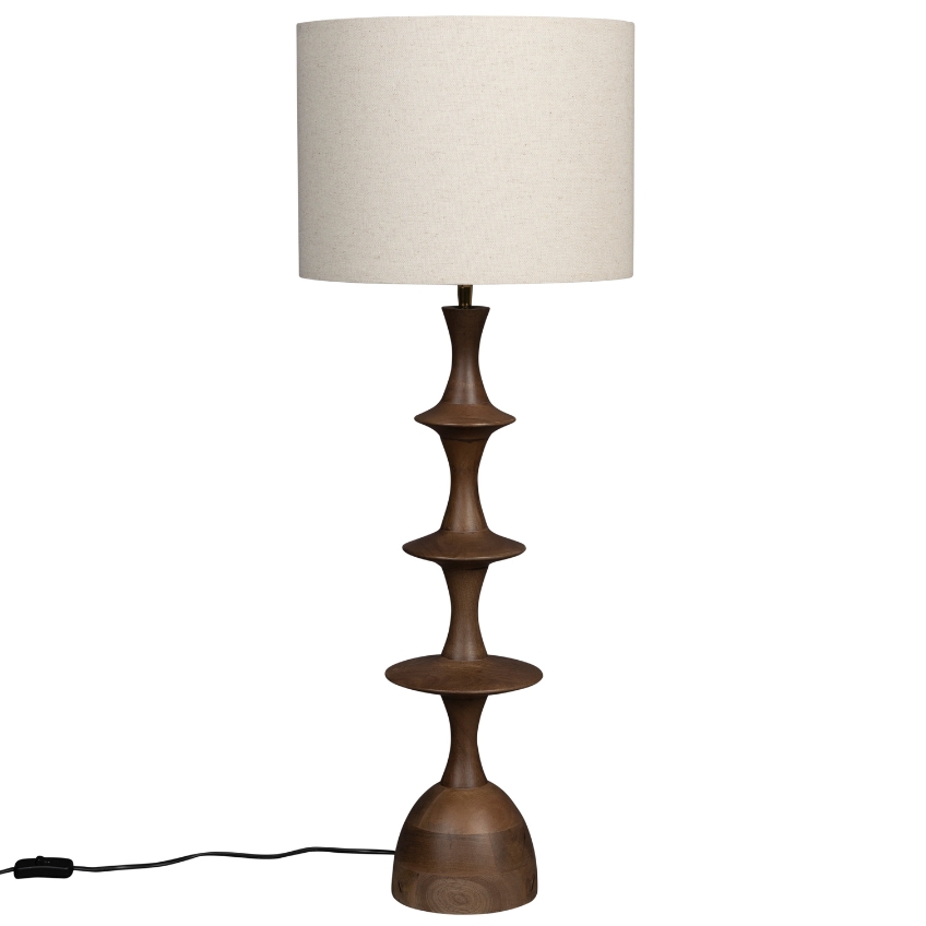 Hnědá mangová stolní lampa DUTCHBONE CATH Dutchbone