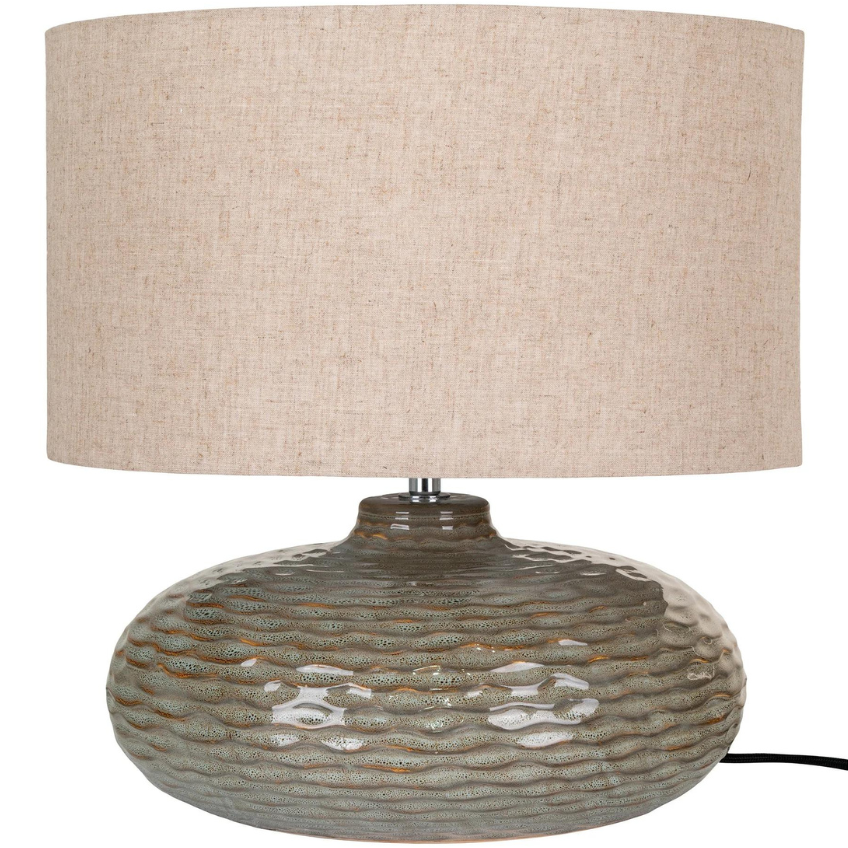 Nordic Living Zelená keramická stolní lampa Totham 44 cm Nordic Living