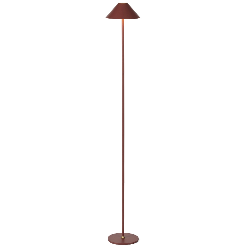 Vínově červená plastová nabíjecí stojací LED lampa Halo Design Hygge 134 cm Halo Design