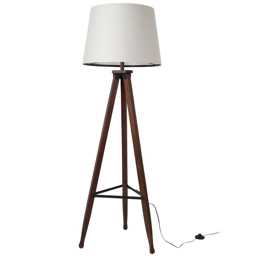 Hnědá dřevěná stojací lampa DUTCHBONE RIF 154 cm Dutchbone