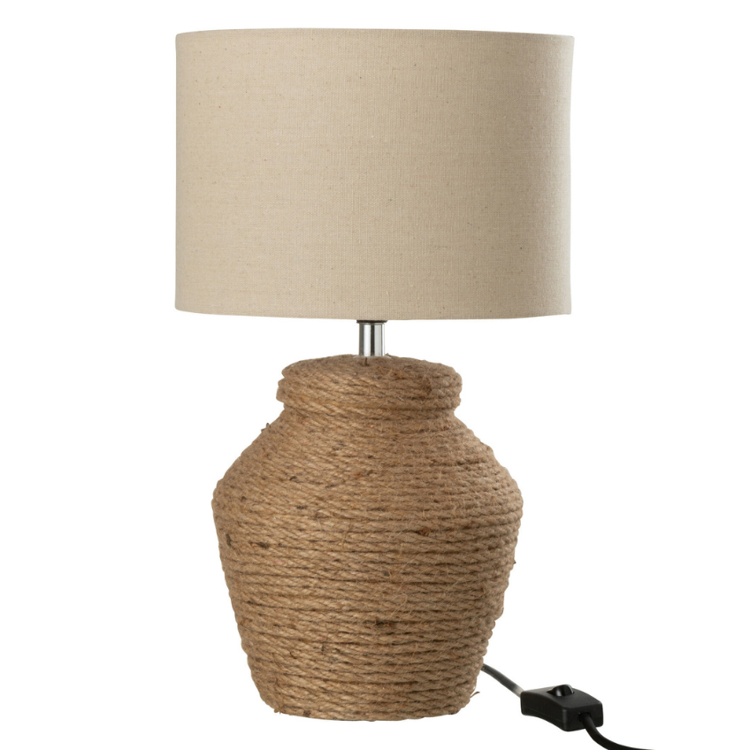 Béžová stolní lampa J-line Elmo 38 cm J-line