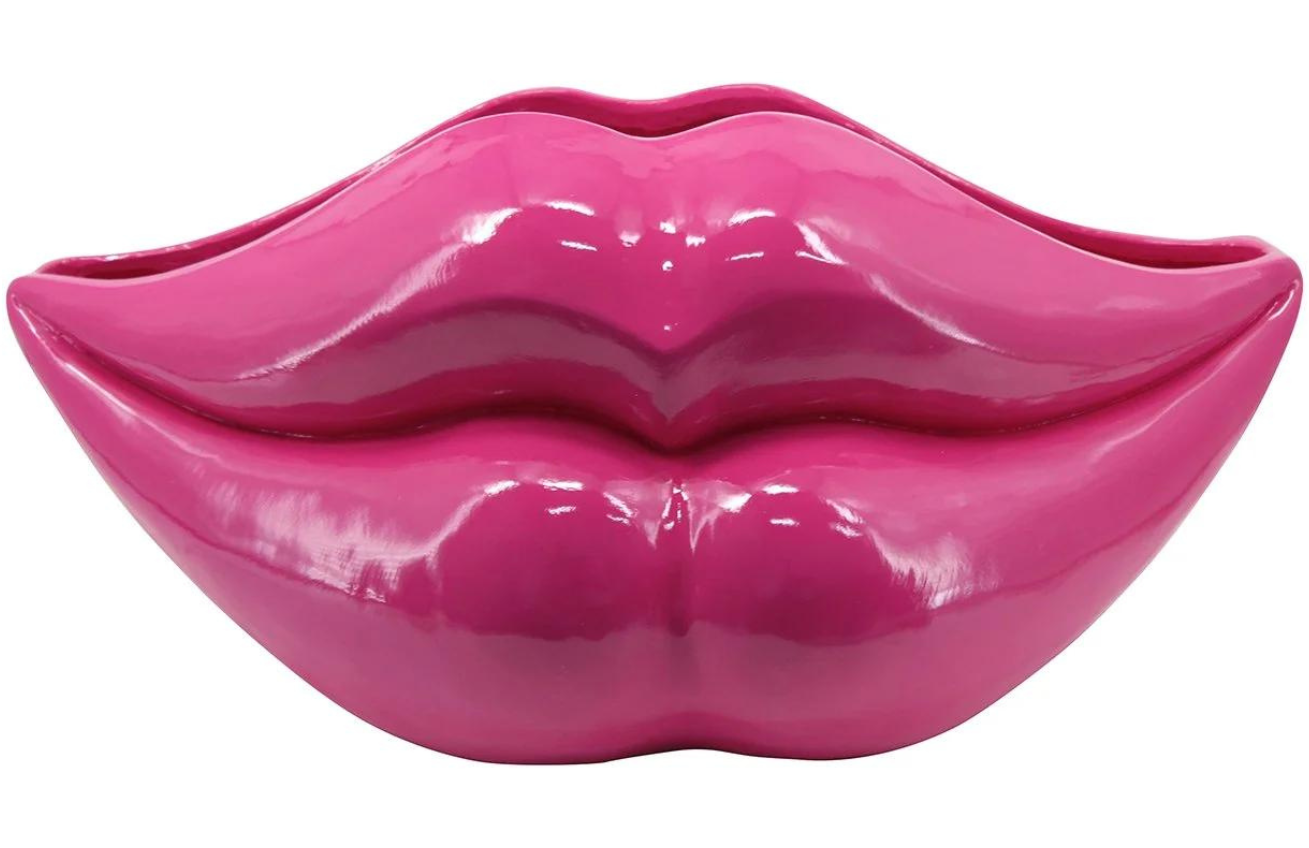 Růžová váza Richmond Lips 28 cm Richmond