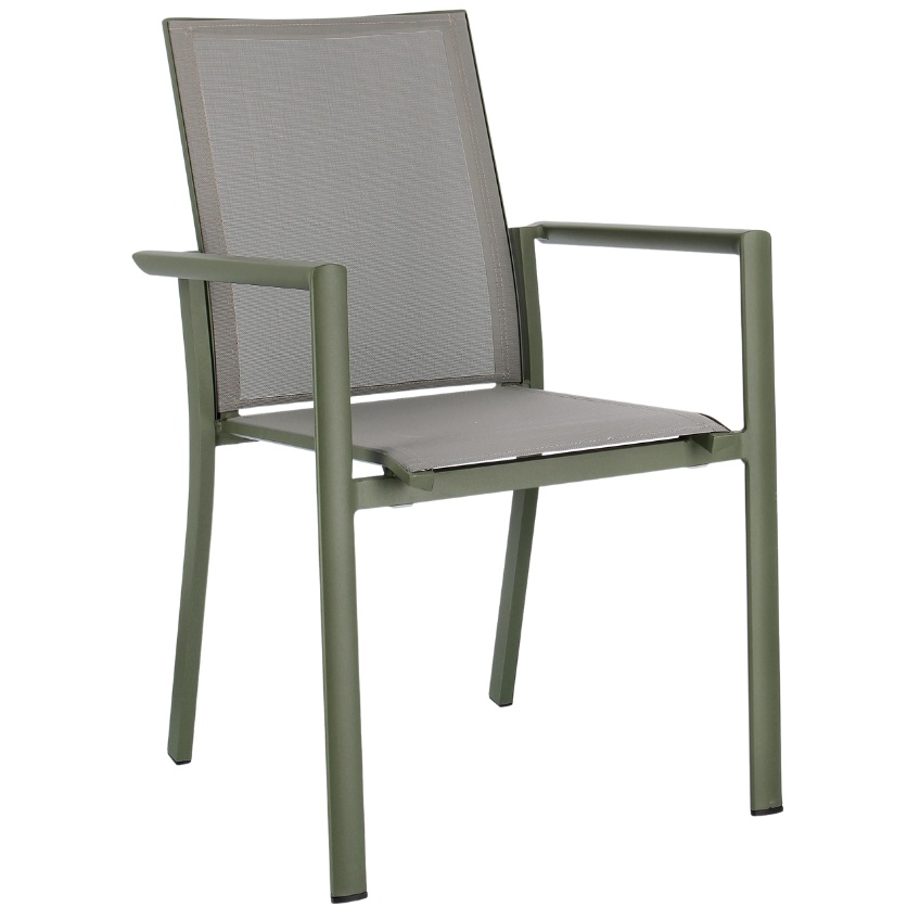 Šedo-zelená hliníková zahradní židle Bizzotto Konnor Bizzotto
