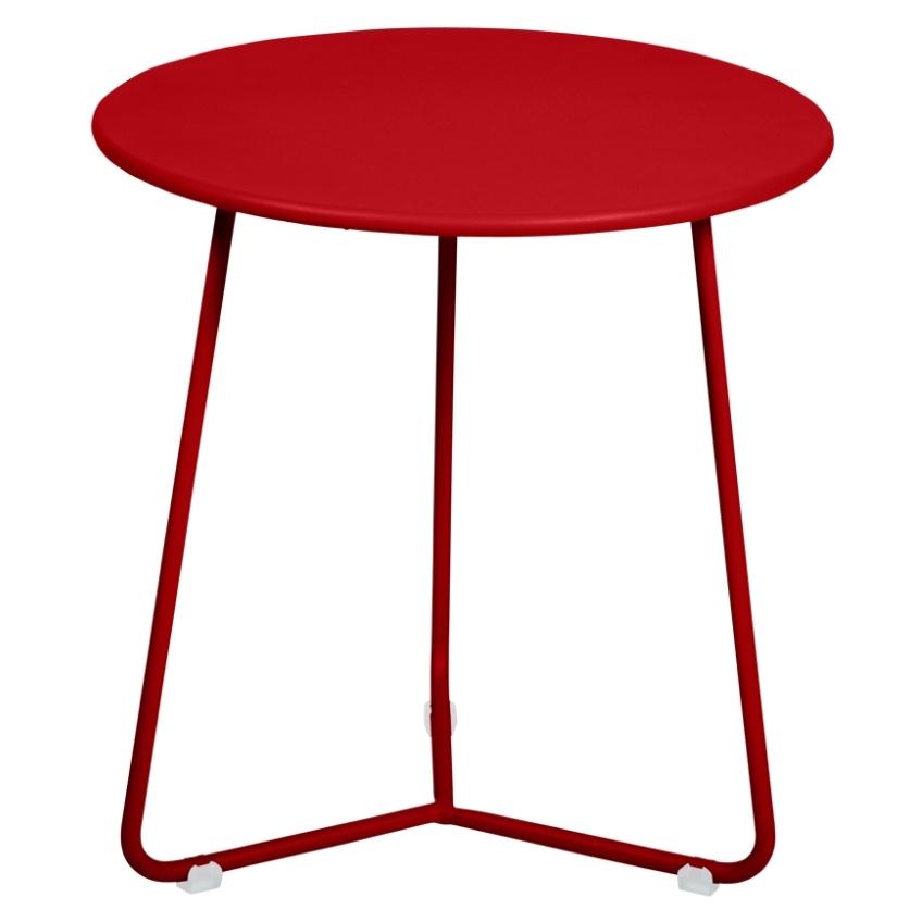 Makově červený kovový odkládací stolek Fermob Cocotte 34 cm Fermob