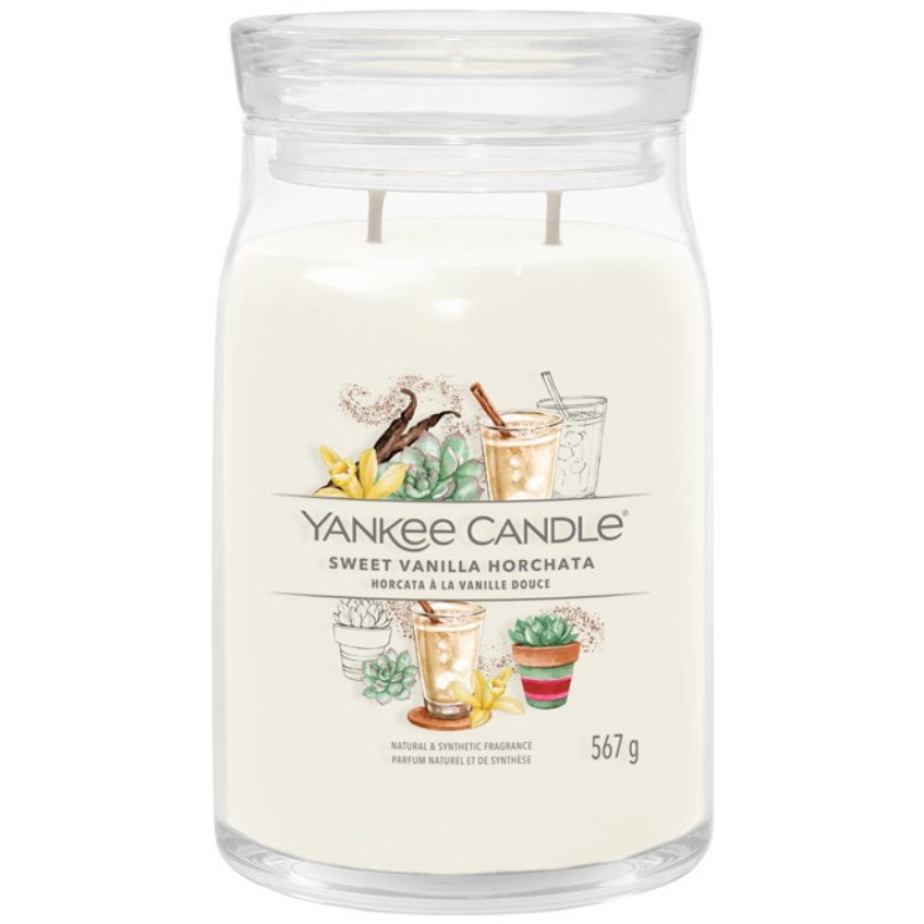 Velká vonná svíčka Yankee Candle Vanilla Horchata Singature Yankee Candle