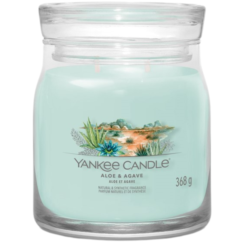 Střední vonná svíčka Yankee Candle Aloe & Agave Singature Yankee Candle