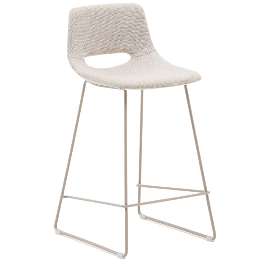 Béžová čalouněná barová židle Kave Home Zahara 65 cm Kave Home