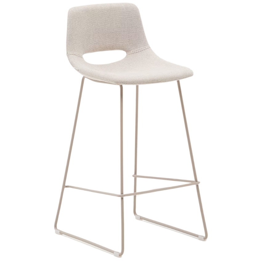 Béžová čalouněná barová židle Kave Home Zahara 76 cm Kave Home