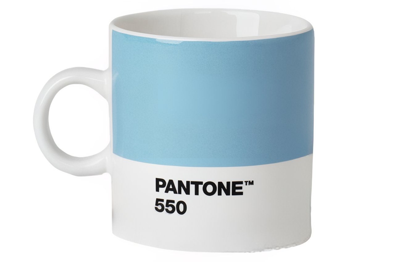 Světle modrý porcelánový hrnek Pantone Light Blue 550 120 ml Pantone