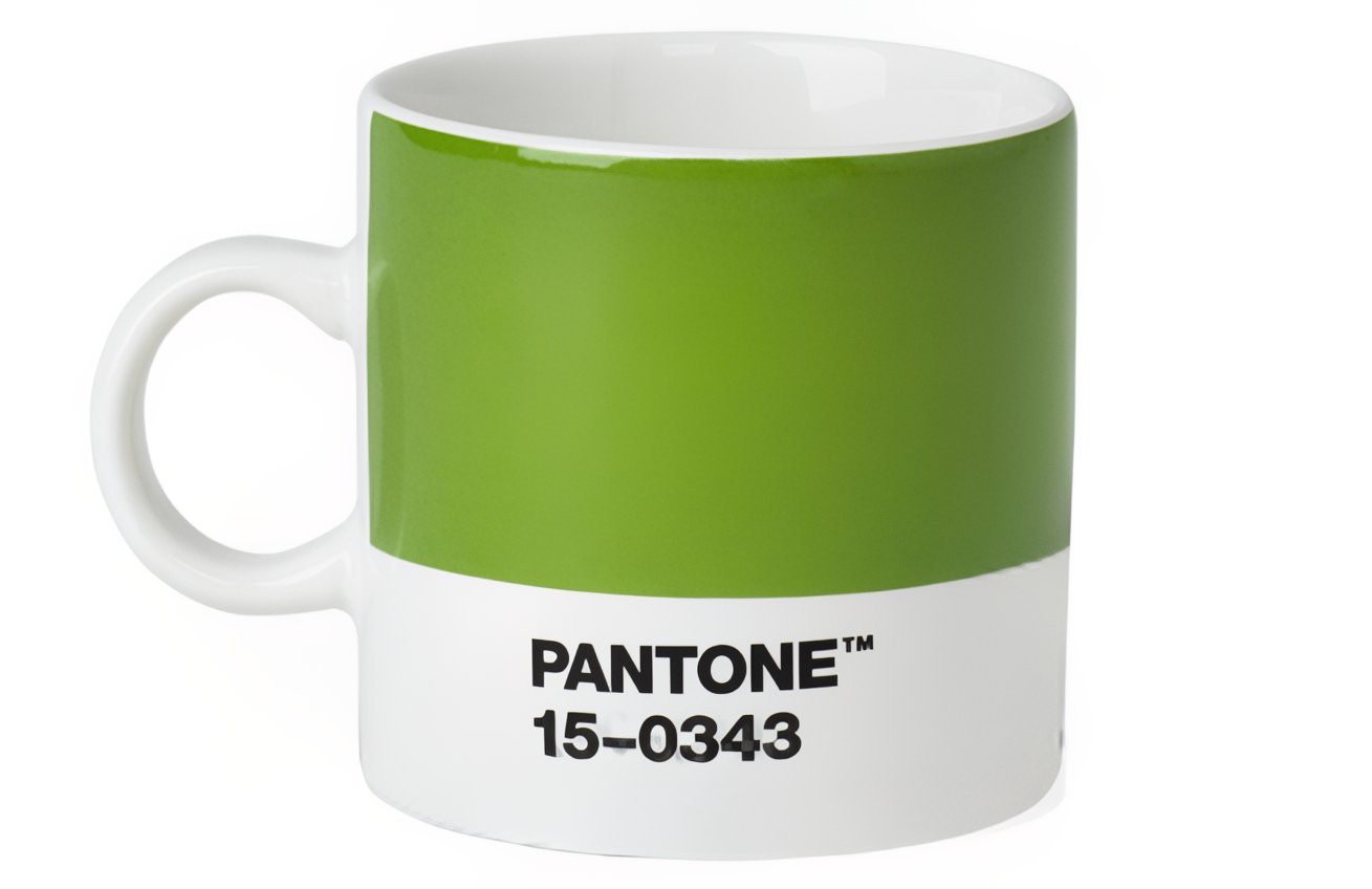 Zelený porcelánový hrnek Pantone Green 15-0343 120 ml Pantone