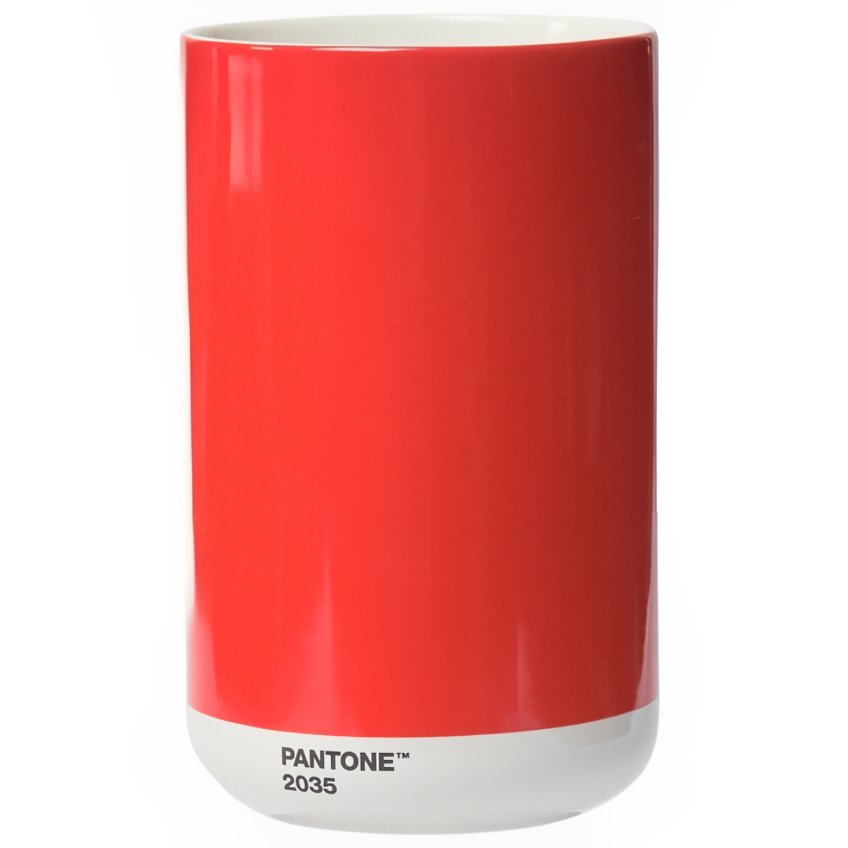 Červená keramická váza Pantone Red 2035 17 cm Pantone