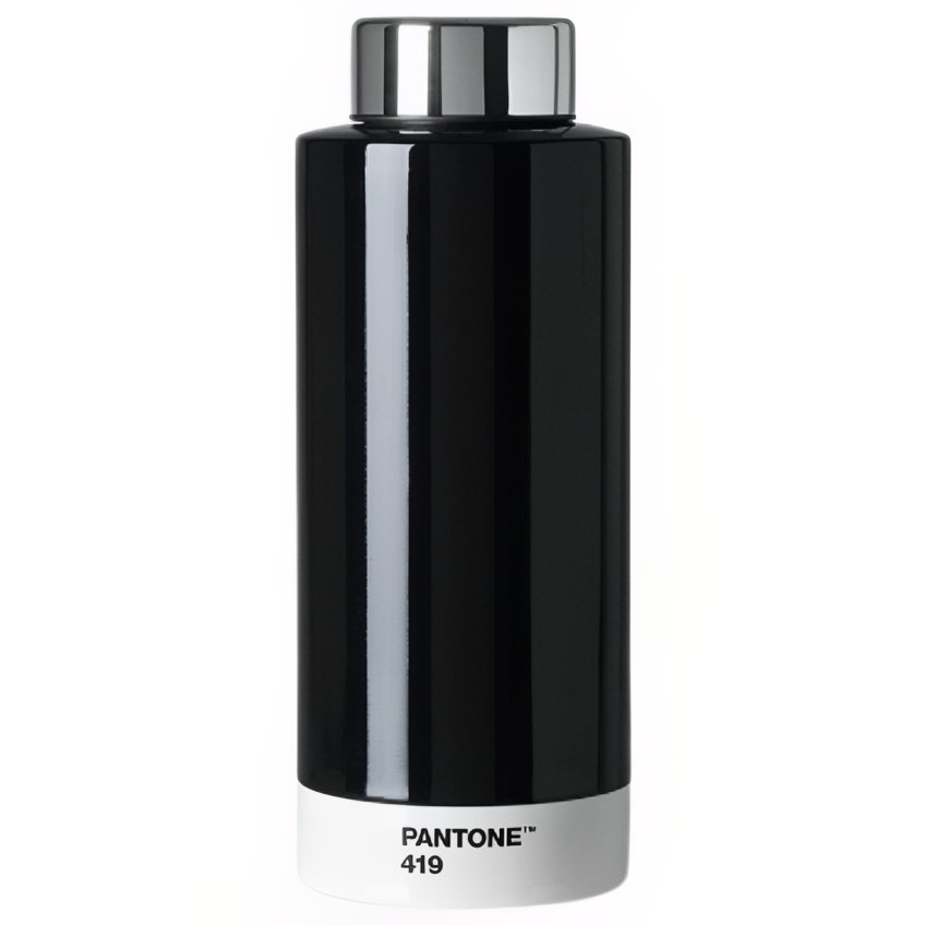 Černá kovová termoláhev Pantone Black 419 530 ml Pantone