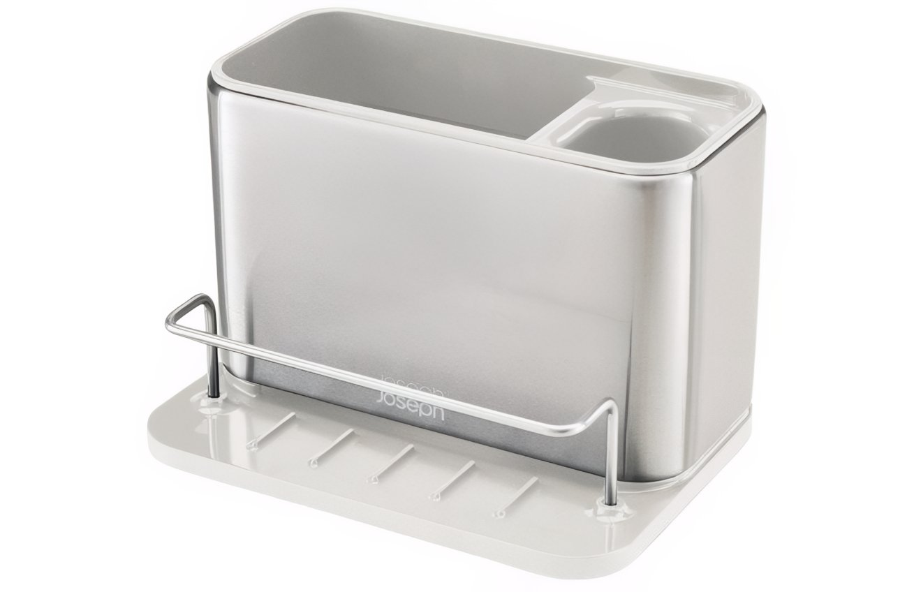 Joseph Joseph Stříbrno-bílý nerezový stojan na mycí prostředky Surface Sink Tidy Joseph Joseph