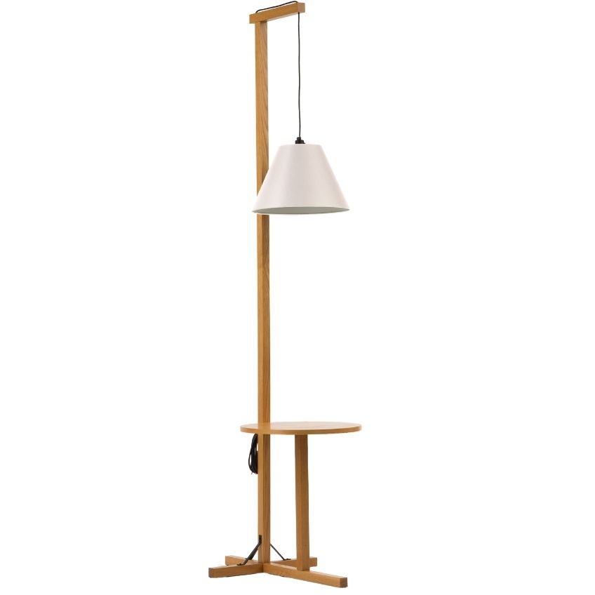 Bílá dubová stojací lampa Woodman Floor 199 cm Woodman