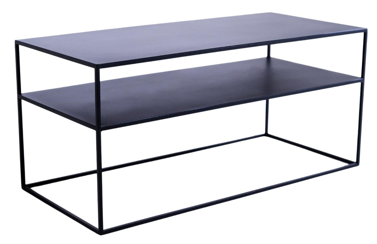 Nordic Design Černý kovový TV stolek Moreno 100 x 45 cm Nordic Design