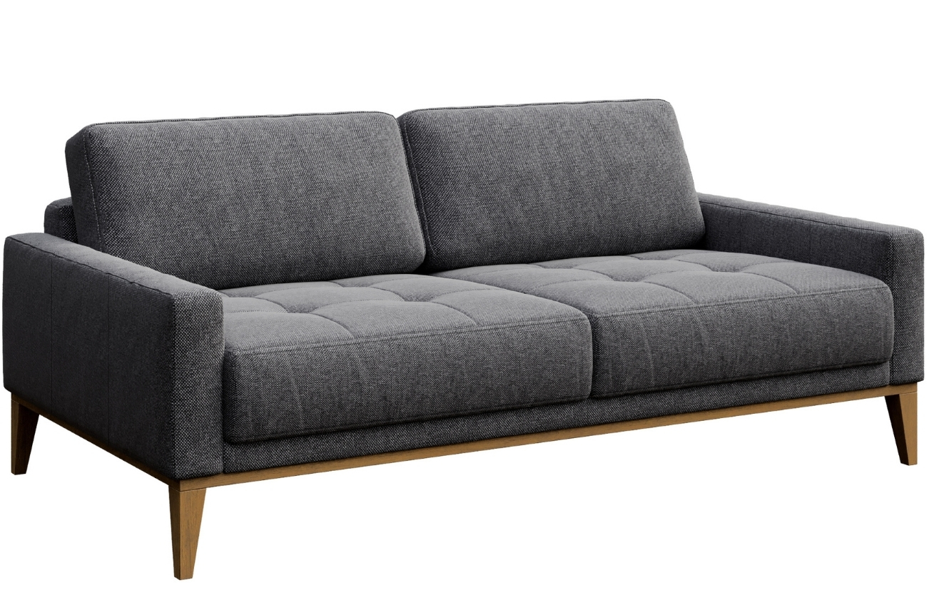 Tmavě šedá látková dvoumístná pohovka MESONICA Musso Tufted 173 cm Mesonica