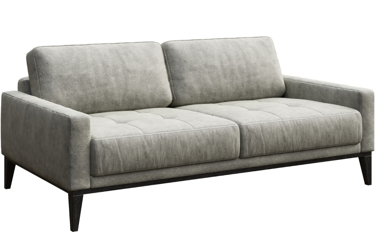 Šedá dvoumístná koženková pohovka MESONICA Musso Tufted 173 cm Mesonica