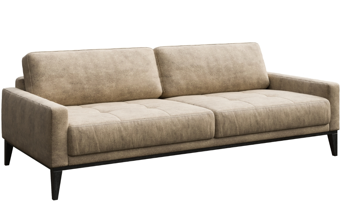 Béžová třímístná látková pohovka MESONICA Musso Tufted 211 cm Mesonica