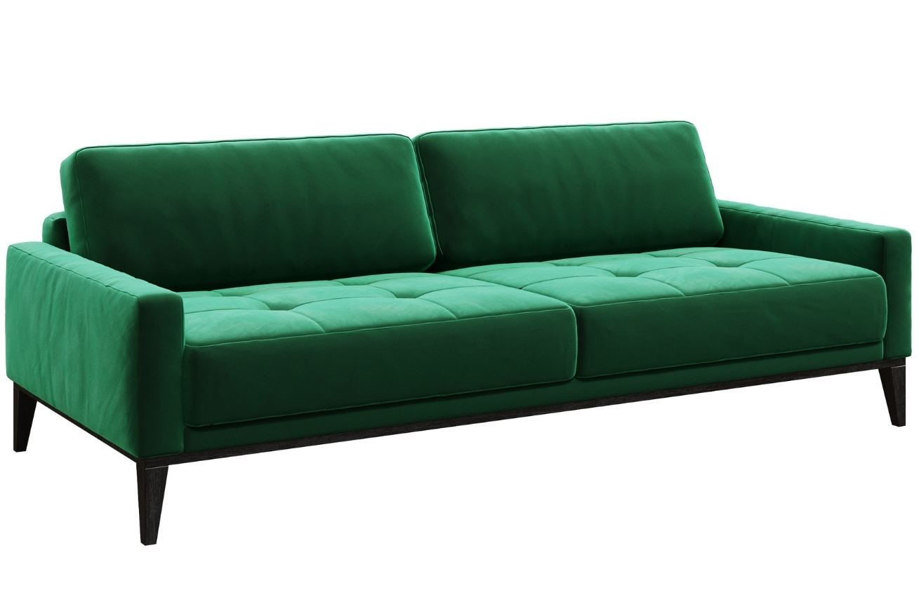 Zelená trojmístná sametová pohovka MESONICA Musso Tufted 211 cm Mesonica