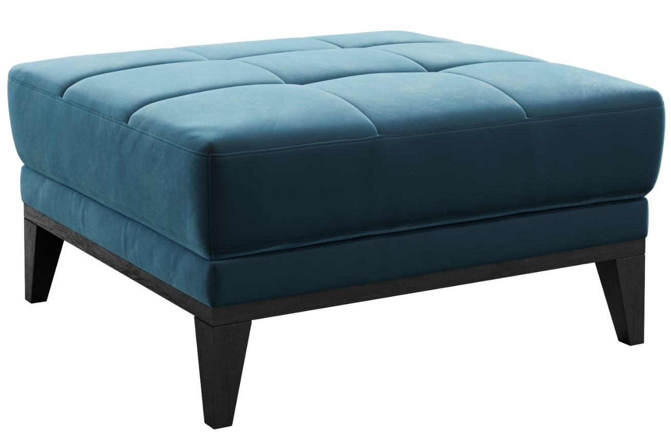 Modrá sametová podnožka MESONICA Musso Tufted Mesonica