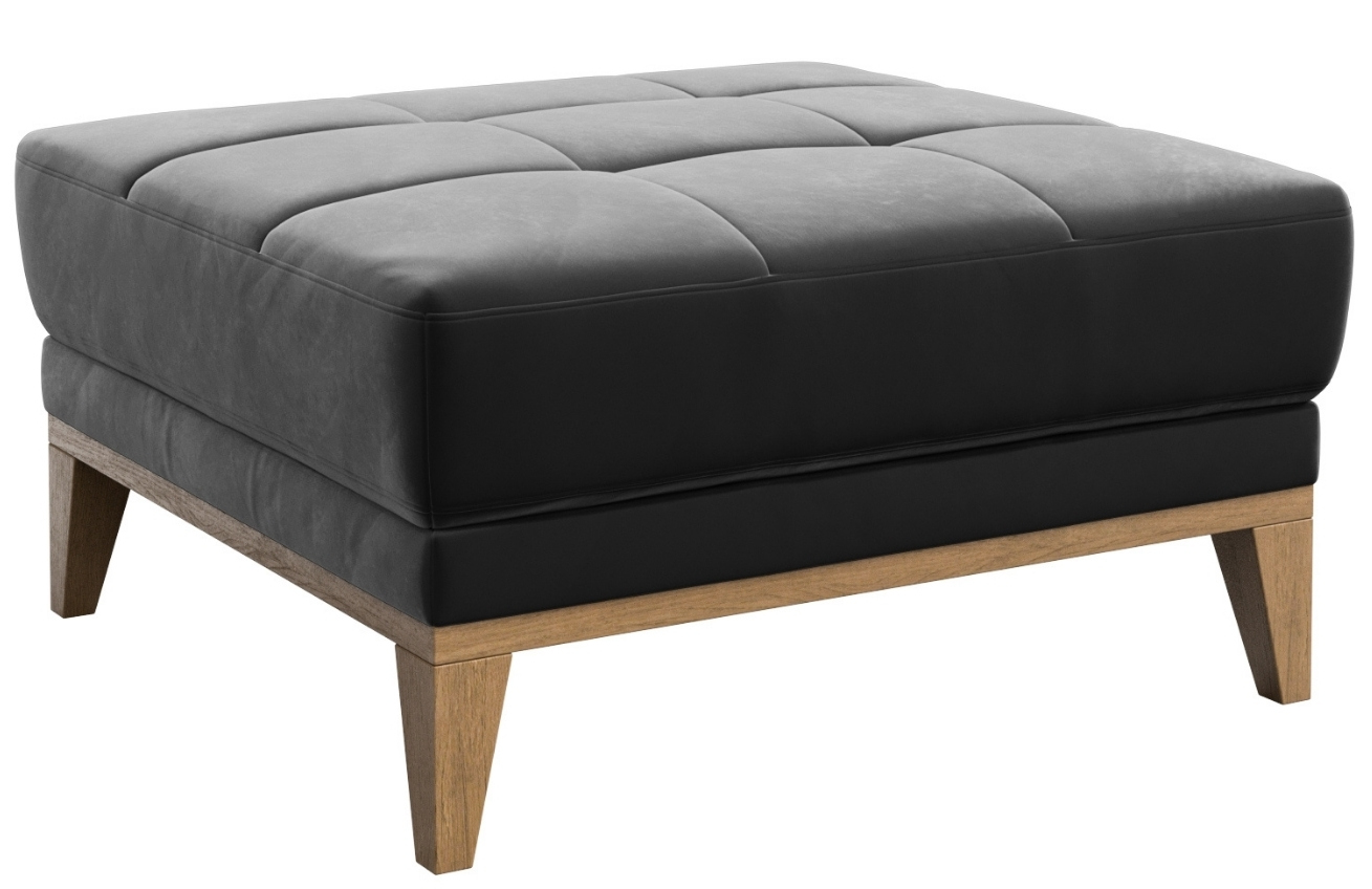 Tmavě šedá sametová podnožka MESONICA Musso Tufted Mesonica