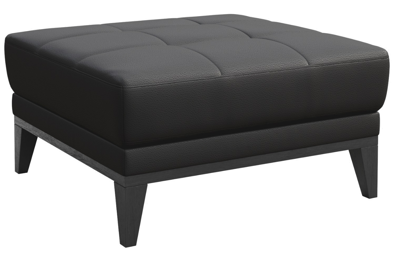 Tmavě šedá kožená podnožka MESONICA Musso Tufted Mesonica