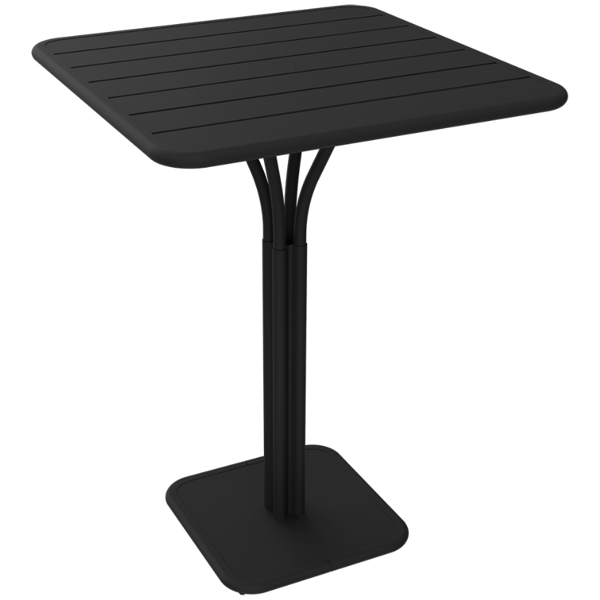 Černý kovový barový stůl Fermob Luxembourg Pedestal 80 x 80 cm Fermob