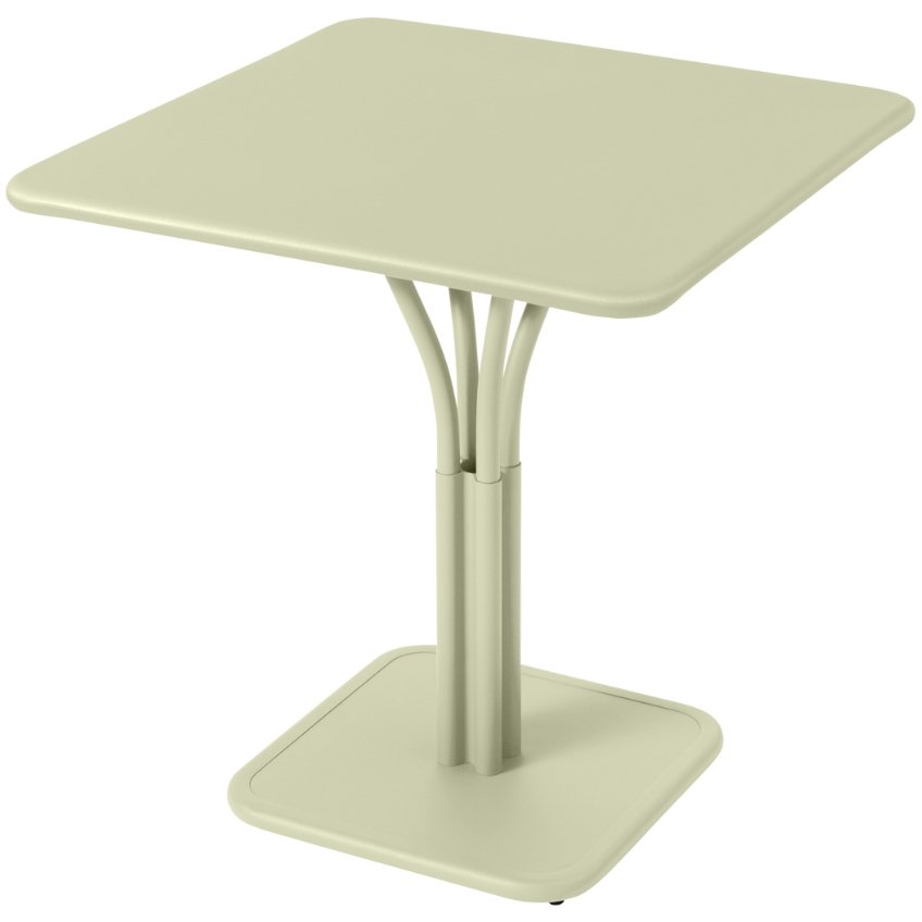 Světle zelený kovový stůl Fermob Luxembourg Pedestal 71 x 71 cm Fermob