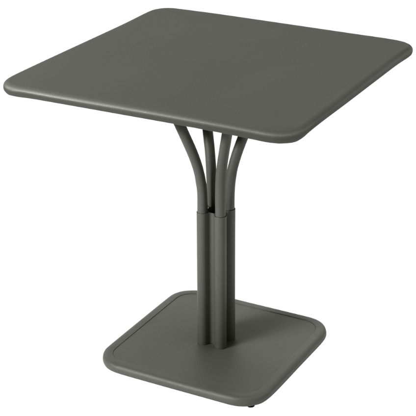 Šedozelený kovový stůl Fermob Luxembourg Pedestal 71 x 71 cm Fermob