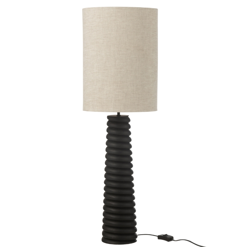 Černá dřevěná stolní lampa J-line Ailan 85 cm J-line