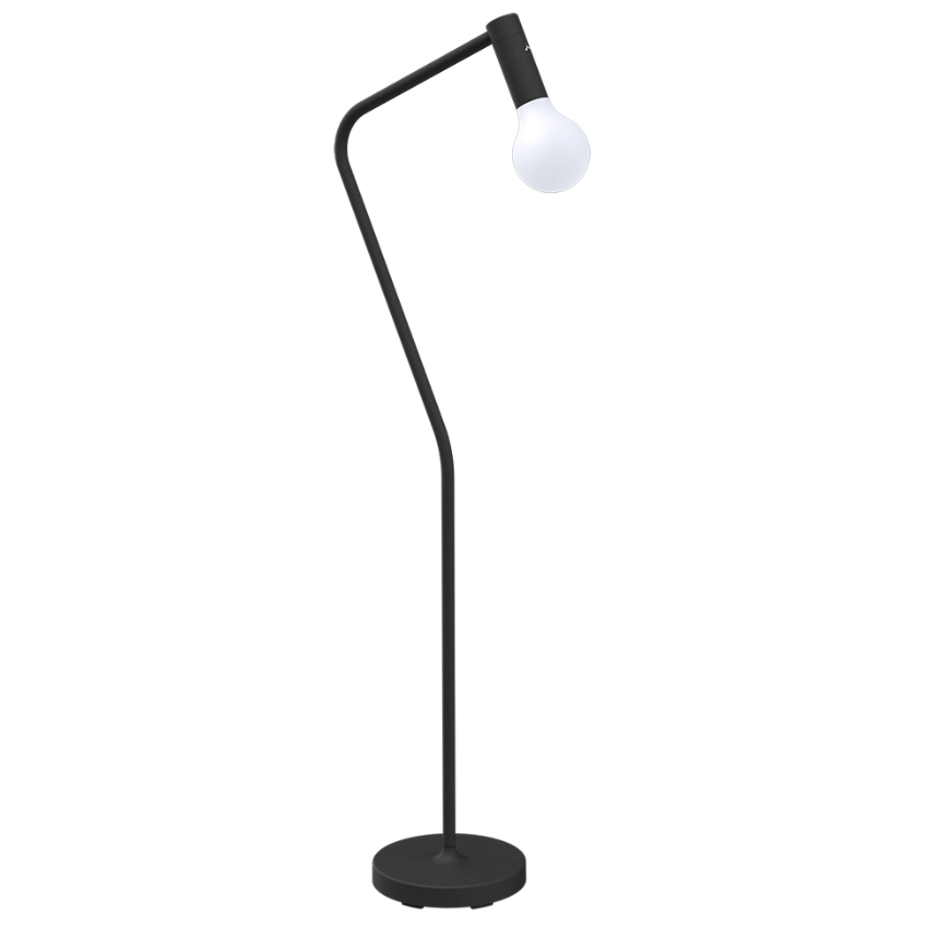 Antracitová kovová nabíjecí stojací LED lampa Fermob Aplo 138 cm Fermob