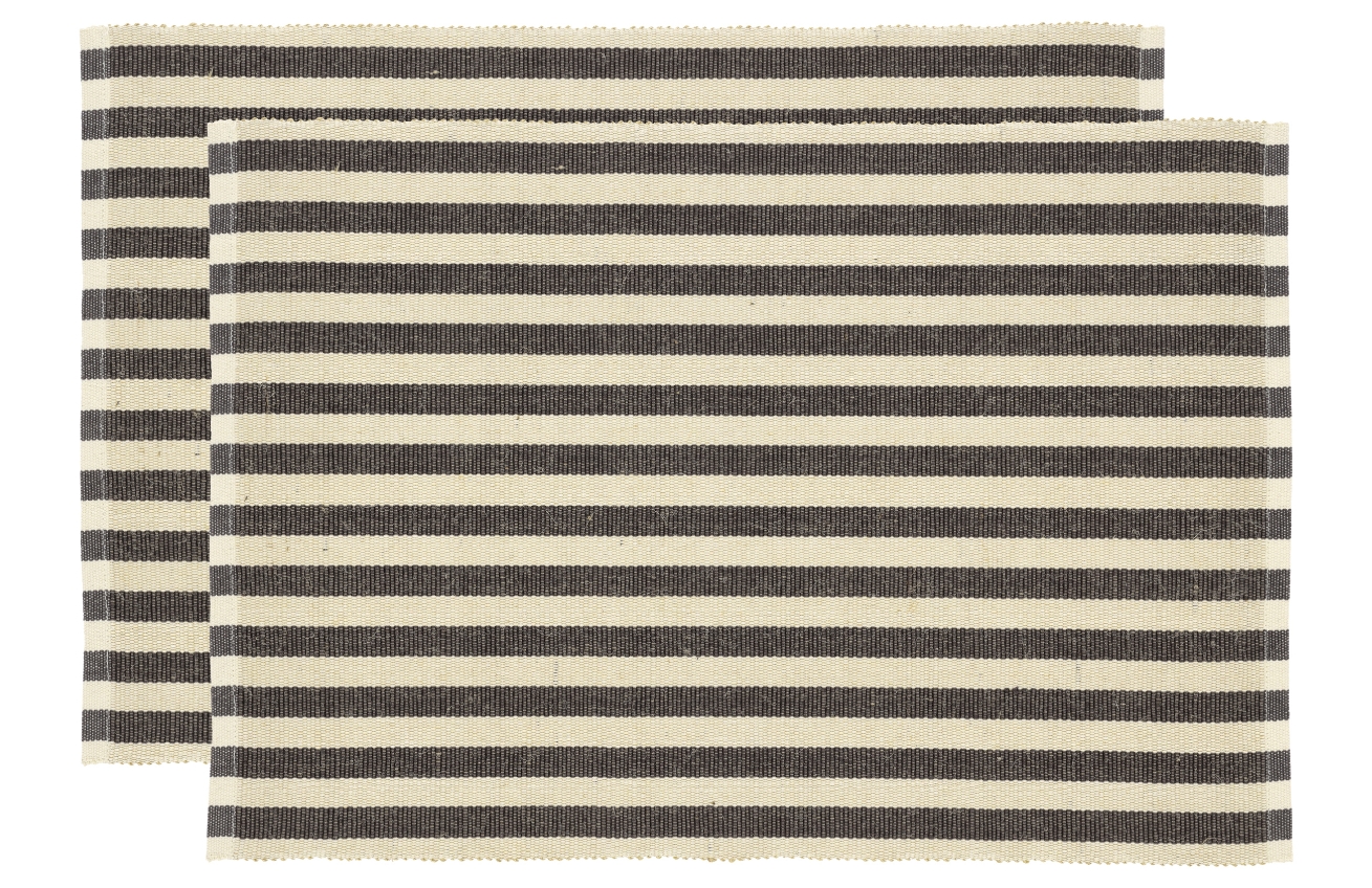 Södahl Set dvou šedých prostírání Stripe 48 x 33 cm Södahl