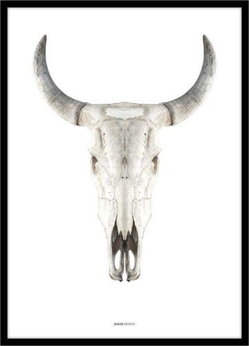 Plakát v rámu 50x70 cm Cow Skull – Malerifabrikken Malerifabrikken