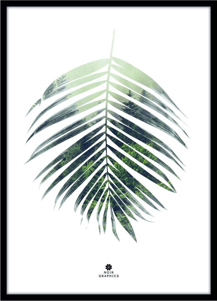 Plakát v rámu 50x70 cm Palm Leaf – Malerifabrikken Malerifabrikken